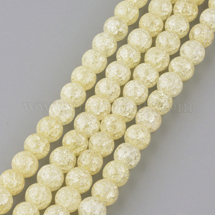 Chapelets de perles en quartz craquelé synthétique X-GLAA-S134-6mm-06-1