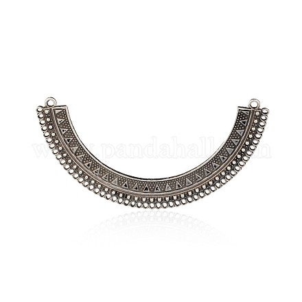 Tibetan Style Curved Alloy Chandelier Components Links PALLOY-J564-12AS-1