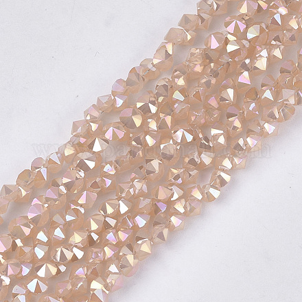 Chapelets de perles en verre électroplaqué EGLA-S179-03A-I01-1