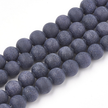 Synthetische blauen goldstone Perlen Stränge G-T106-006A-1