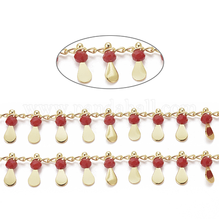 Chaînes de perles de verre faites à la main de 3.28 pied X-CHC-E020-01H-1
