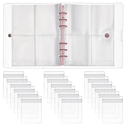 Transparent PVC Jewelry Organizer Storage Book with 160 Slots AJEW-WH0314-64-1