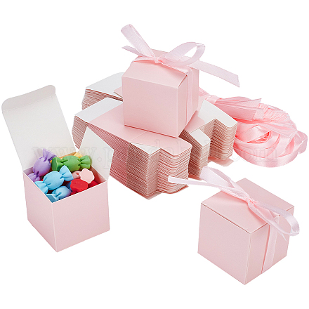 Boîtes à bonbons en papier à pli carré CBOX-WH0003-36B-1