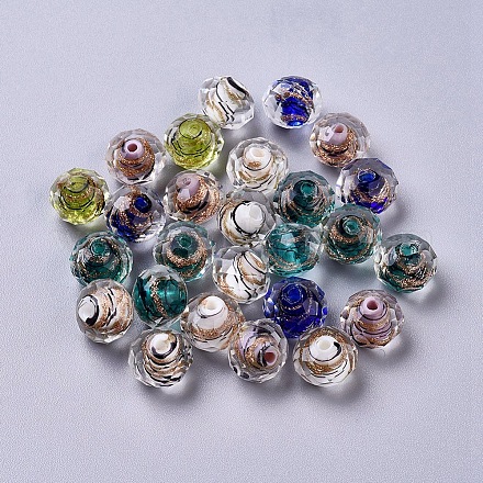 Perles rondelles faites à la main avec sable X-LAMP-I010-C-M-1