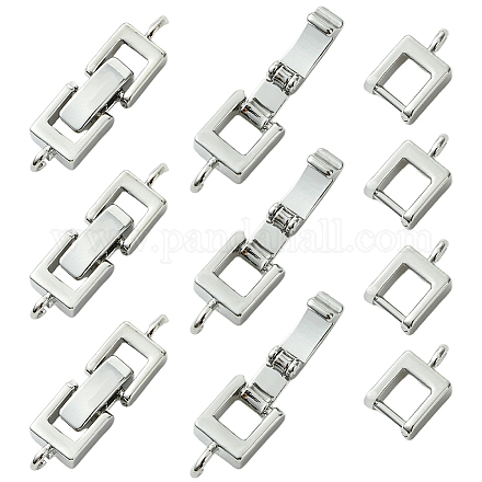 10 шт. латунные застежки-скобы с покрытием стойки KK-SC0006-67P-1