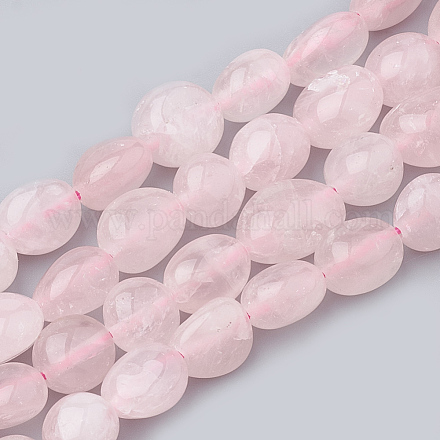 Chapelets de perles en quartz rose naturel G-S331-8x10-017-1