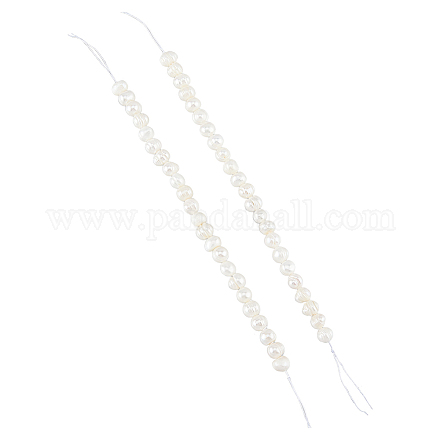 2 нить бусин из натурального культивированного пресноводного жемчуга PEAR-FI0001-03-1