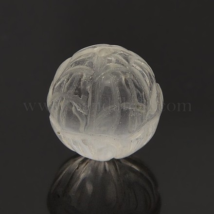Natural Quartz Crystal Flower Bud Beads G-O027-14mm-12-1