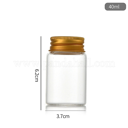 Bottiglie di vetro trasparente contenitori di perline CON-WH0085-76C-02-1