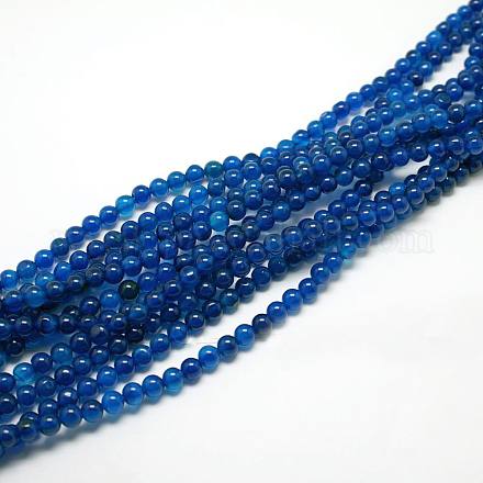 Natural Agate Beads Strands G-G583-6mm-12-1
