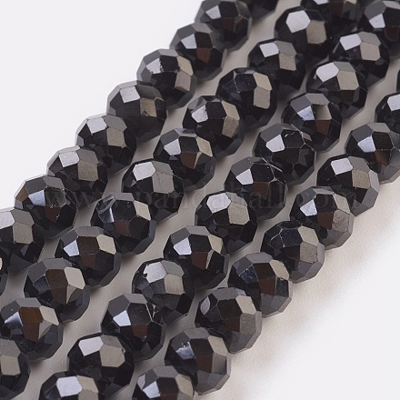 Natürlichen schwarzen Spinell Perlen Stränge G-F568-028-A-1