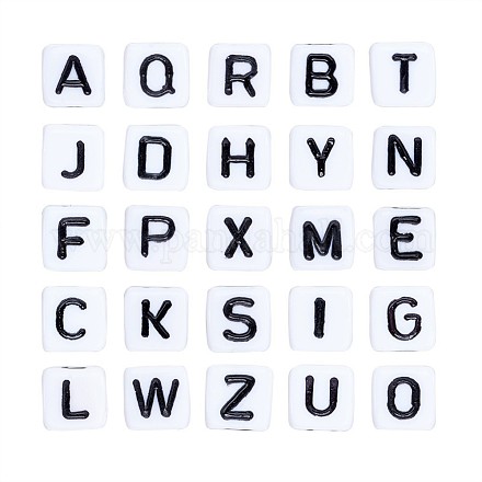 Alphabet akrylperlen Sätze MACR-TA0001-02-1
