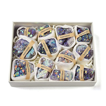 Гальваника природный кварцевая жеода рог изобилия образец минерала DJEW-M014-02H-1