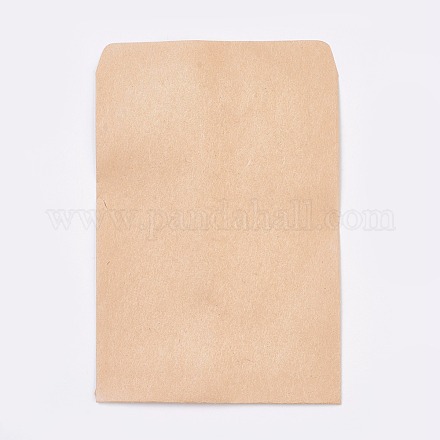 無地クラフトペーパー紙封筒  長方形  バリーウッド  13.3x9cm  約95~100個/袋 DIY-WH0062-04B-1