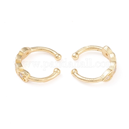 Brass Cuff Earrings EJEW-L234-001G-1