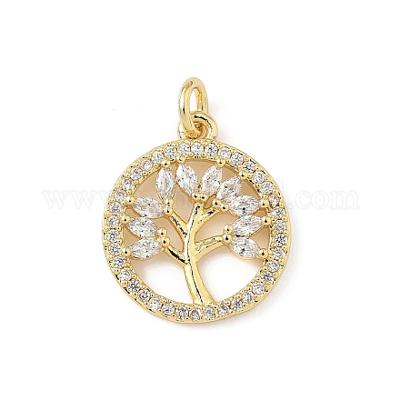 Латунные микро проложить кубического циркония подвески KK-S337-07G-C-1