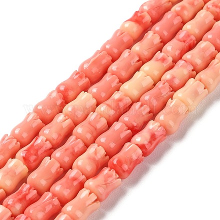 Brins de perles teints en coquillage synthétique SHEL-K007-01C-1