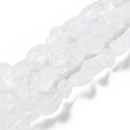 Hebras de perlas de cuarzo cristal natural bruto en bruto G-B065-C12-1