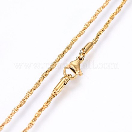 304 Stainless Steel Rope Chain Necklaces MAK-L015-11B-1