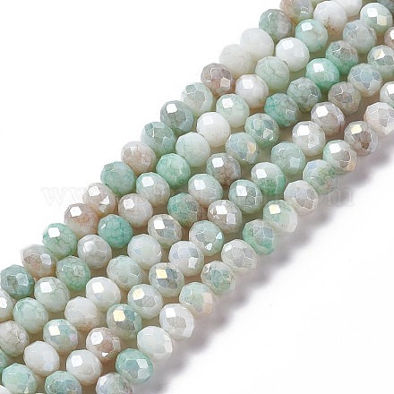 Brins de perles de verre plaquées à facettes X-GLAA-C023-02B-1