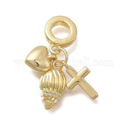 Латунь микропаве прозрачный кубический цирконий европейские подвески с подвесками KK-D431-033D-G-1