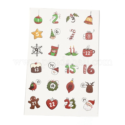 Calendario de adviento de navidad pegatinas DIY-L050-A10-1