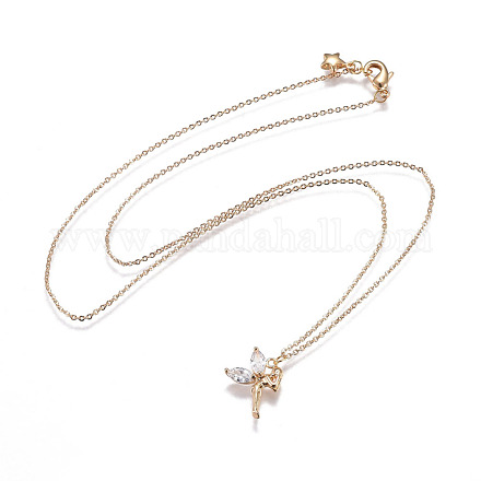 Brass Pendants Necklaces NJEW-JN02383-01-1