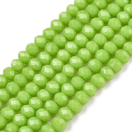 Непрозрачный сплошной цвет имитация нефрита стеклянные бусины пряди EGLA-A044-P1mm-D30-1