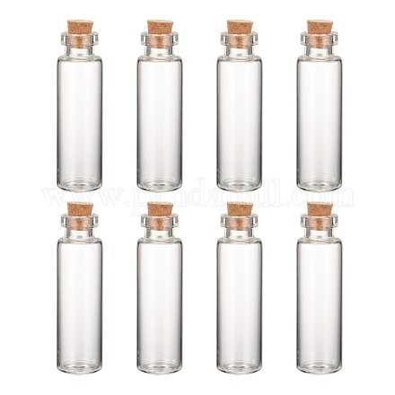 Verre bouteille en verre jar pour les contenants de perles CON-E008-60x16mm-1