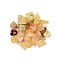 Transparent Acrylic Beads, Mixed Shapes, Dark Khaki, 7~10x6.5~10.5x4~5.5mm, Hole: 1.2mm, about 2200pcs/500g