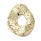Brass Pendant, Lead Free & Cadmium Free, Oval, Real 24K Gold Plated, 31x25x2mm, Hole: 2mm