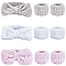 3 Sets 3 Colors Multi-functional Hair Accessories Set for Women, Coral Fleece Headband & Bracelet, Bowknot, Mixed Color, 400x55~75x9~24mm, about 3Pcs/Set, 1 set/color