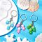 Resin Keychian, with Iron Split Key Rings, Turtles, Mixed Color, 79mm, 3pcs/set