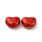 304 Stainless Steel Enamel Beads, Golden, Heart, 10.5x13.5x8mm, Hole: 1.6mm