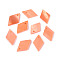Spray Painted Natural Freshwater Shell Pendants, Rhombus Charms, Light Salmon, 14~17.5x9~10x1.5~2mm, Hole: 1.2mm