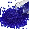 TOHO Round Seed Beads, Japanese Seed Beads, (8F) Transparent Frost Dark Sapphire, 8/0, 3mm, Hole: 1mm, about 222pcs/10g