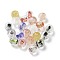 Handmade Foil Glass Beads, Round, Mixed Color, 10x9.5mm, Hole: 1.4mm