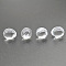 Imitation Crystal Acrylic Beads, Top Drilled, Teardrop, Clear, 15.2x12.7mm, about 710pcs/1000g
