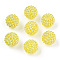 Imitation Pearl Acrylic Beads, Berry Beads, Combined Beads, Round, Yellow, 12mm, Hole: 1.5mm, about 740pcs/500g