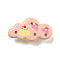 Cute Cloud Resin Alligator Hair Clips, Hair Accessories for Girls, Cherry, 24.5x44.5x13mm