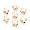CCB Plastic Beads, Cross, Light Gold, 8x8x3.5mm, Hole: 1.4mm