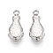 304 Stainless Steel Pendants, Anti-Tarnish, Chicken Leg Charm, Stainless Steel Color, 16x7x3mm, Hole: 1.8mm