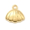 304 Stainless Steel Charms,  Marine Organism Charms, Golden, Shell Shape, 13x13x3.5mm, Hole: 1.7mm