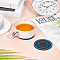 2Pcs PVC Coaster, Cup Mats, Flat Round, Blue, 69x5mm