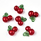 Korea Acrylic Pendants, Cherry, Red, 20.2x20x10mm, Hole: 2.6mm