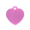 Aluminum Blank Pendants, Heart, Orchid, 35x31.5x1mm, Hole: 4mm, 10pcs/bag
