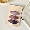 Cloth Snap Hair Clips, Oval, Old Rose, 57x20mm, 3pcs/set