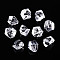 Transparency Acrylic Beads, Nuggets, Faceted, Clear, 9~9.5x10~10.5x7~7.5mm, about 2150pcs/500g