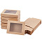 Cardboard Box, with PVC Clear Window, Rectangle, Camel, 17.5x13.5x3.5cm