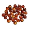 Natural Red Agate Cabochons, Dyed, Half Round, 4x2~2.5mm